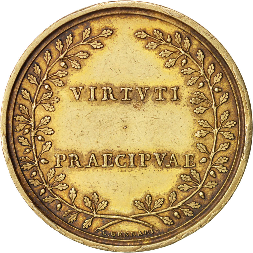Vatikan, Medaille, Pius VII, Pontifical Roman Seminary, 1805, Silvered Metal