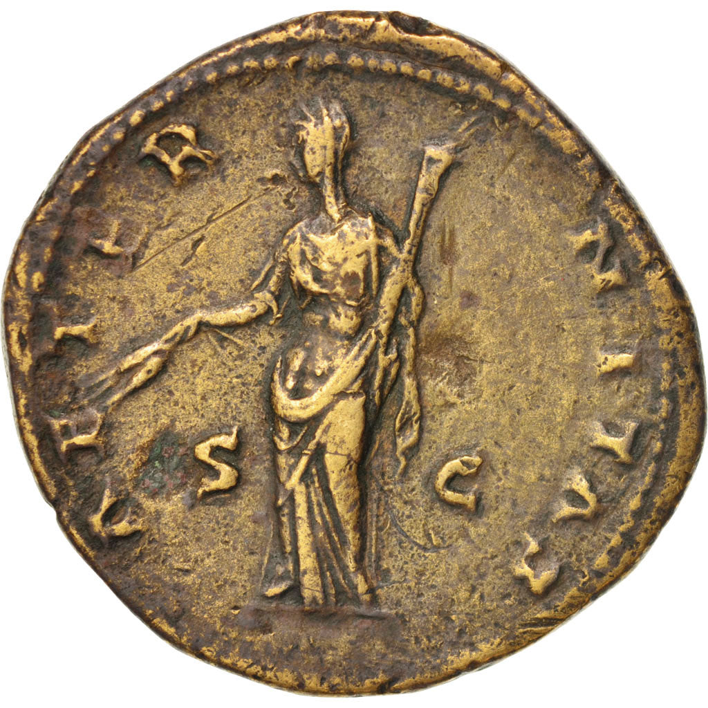 Faustine I, Sesterce, 141, Rome, Bronze, TTB+, RIC:1099