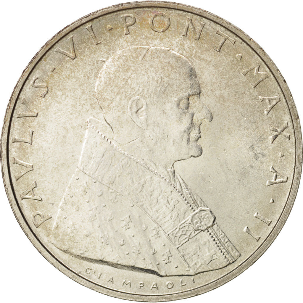 Münze, Vatikanstadt, Paul VI, 500 Lire, 1964, Roma, UNZ+, Silber, KM:83.2