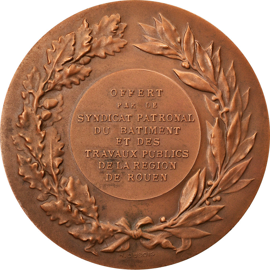 France, Medal, Le Bois, Travaux Publics de Rouen, Business & industry, Ridet
