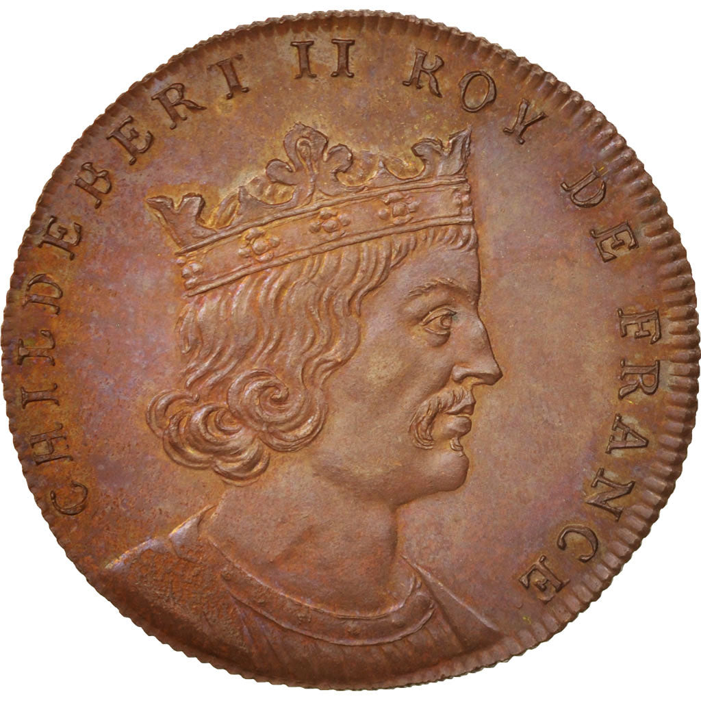France, Medal, Childebert II, History, XIXth Century, FDC, Cuivre