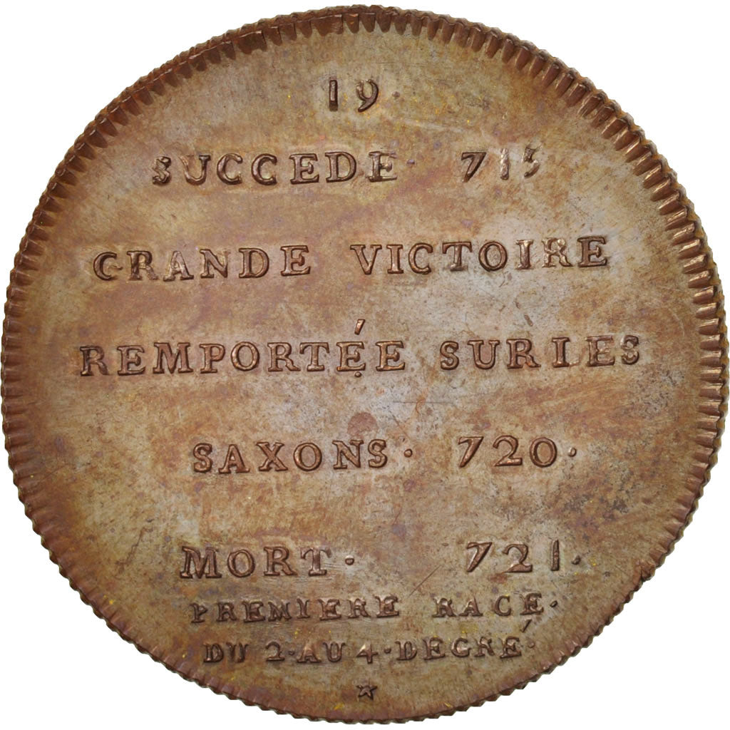 France, Medal, Chilperic II, History, XIXth Century, FDC, Cuivre