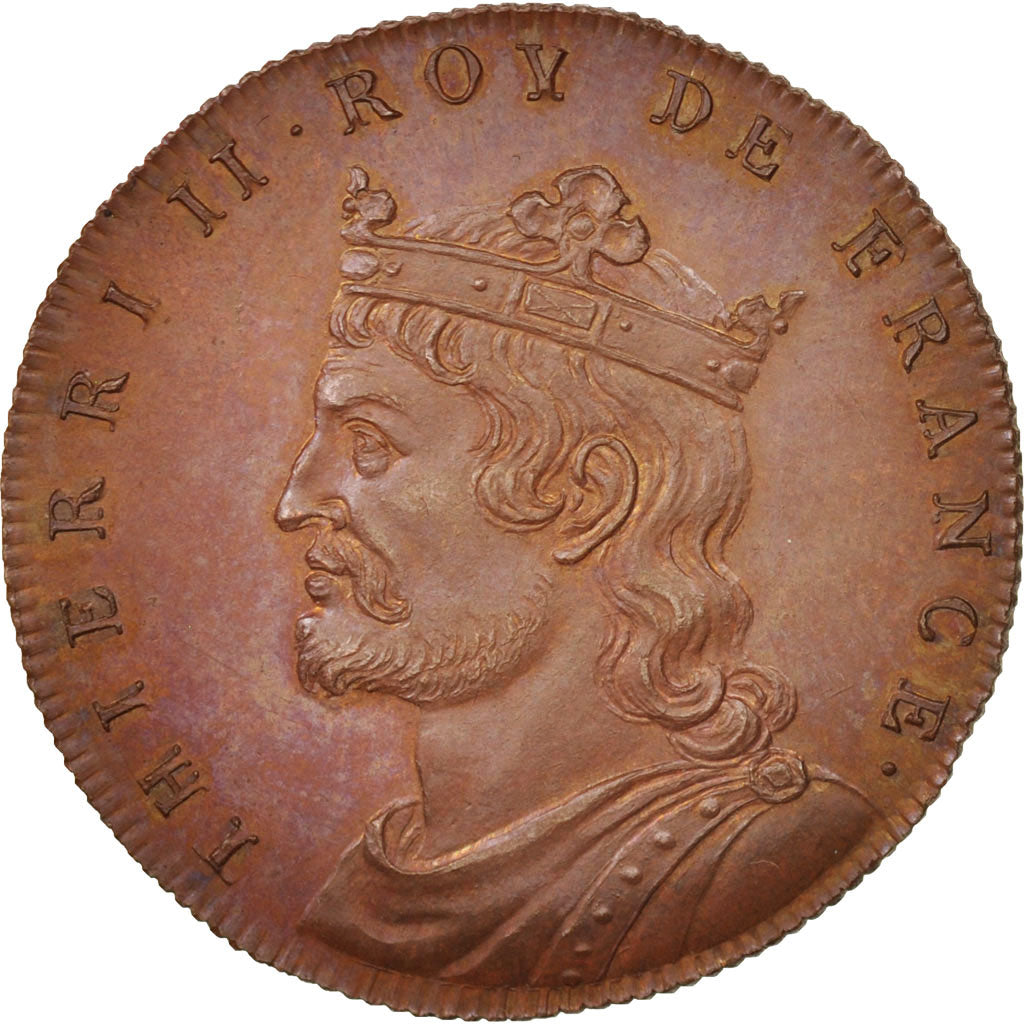 Frankrijk, Medal, Thierri II, History, XIXth Century, FDC, Koper