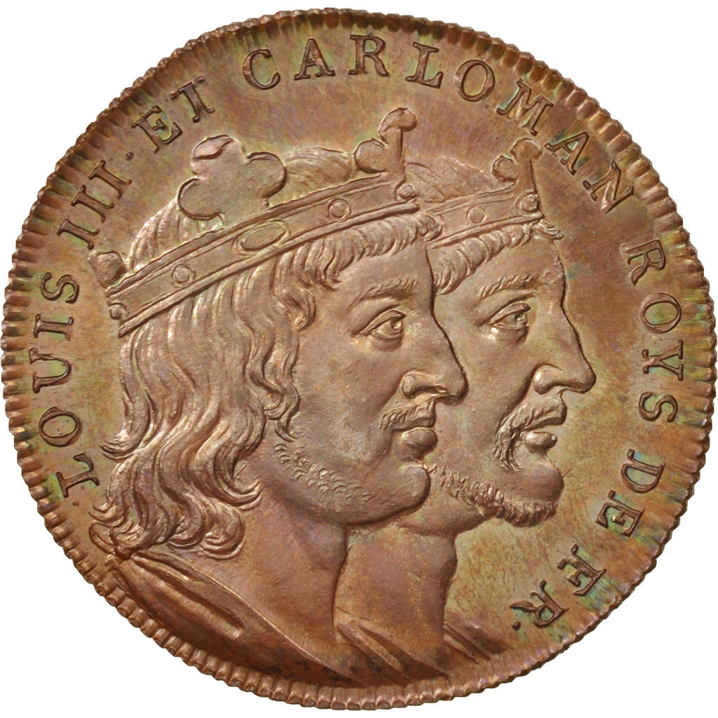 Frankrijk, Medal, Louis III et Caloman III, History, XIXth Century, FDC, Koper
