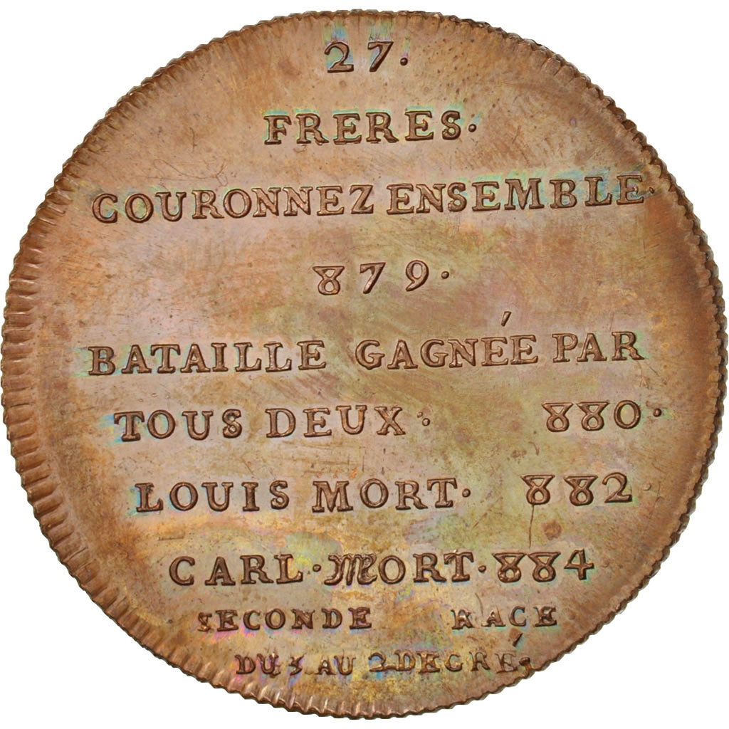 Frankrijk, Medal, Louis III et Caloman III, History, XIXth Century, FDC, Koper
