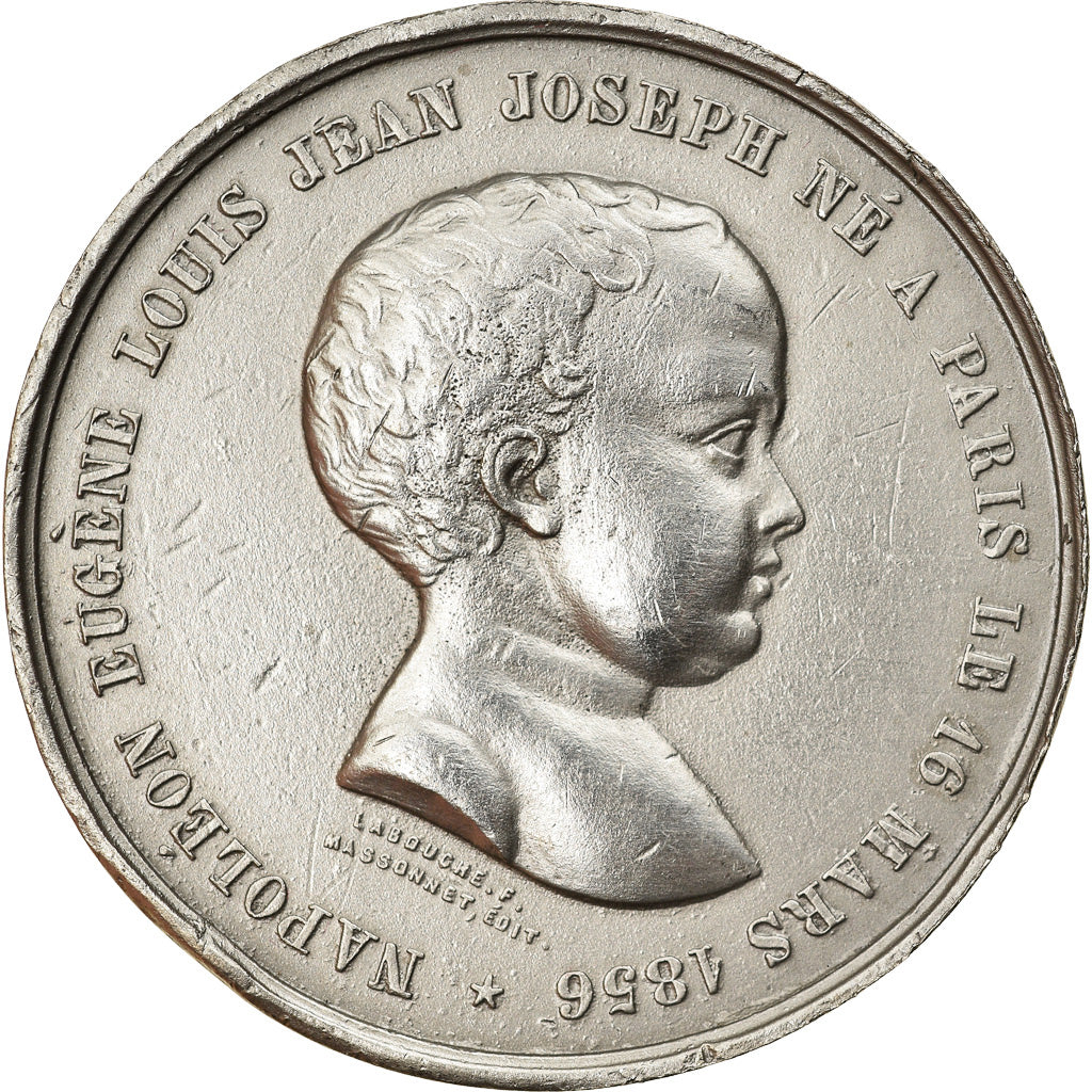France, Médaille, Baptème de Napoléon Eugène Louis, History, 1856, Labouche