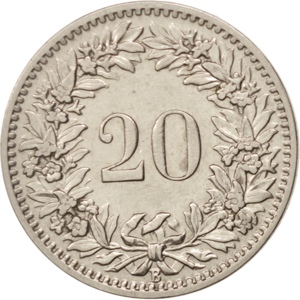 Monnaie, Suisse, 20 Rappen, 1925, Bern, TTB+, Nickel, KM:29