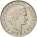 Moneda, Suiza, 20 Rappen, 1955, Bern, MBC+, Cobre - níquel, KM:29a
