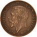 Moneda, Gran Bretaña, George V, Farthing, 1925, MBC, Bronce, KM:808.2