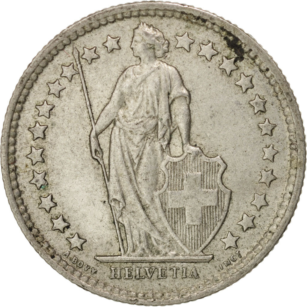 Coin, Switzerland, 1/2 Franc, 1957, Bern, AU(55-58), Silver, KM:23