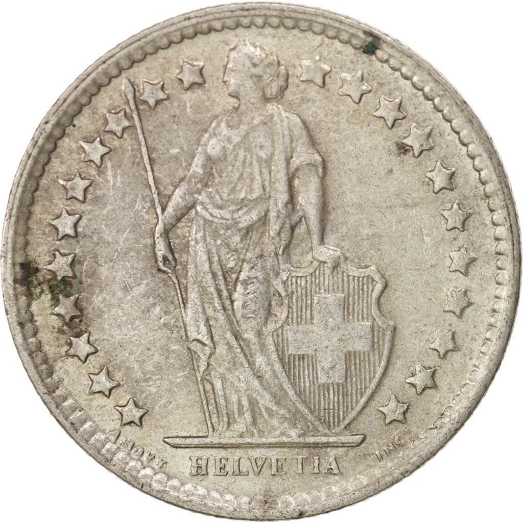 Coin, Switzerland, 1/2 Franc, 1960, Bern, AU(50-53), Silver, KM:23