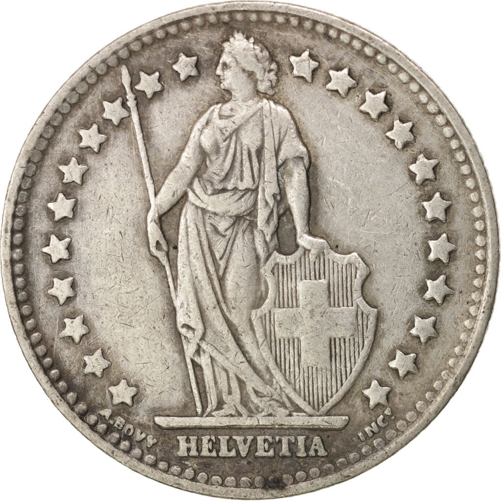Coin, Switzerland, Franc, 1944, Bern, AU(50-53), Silver, KM:24