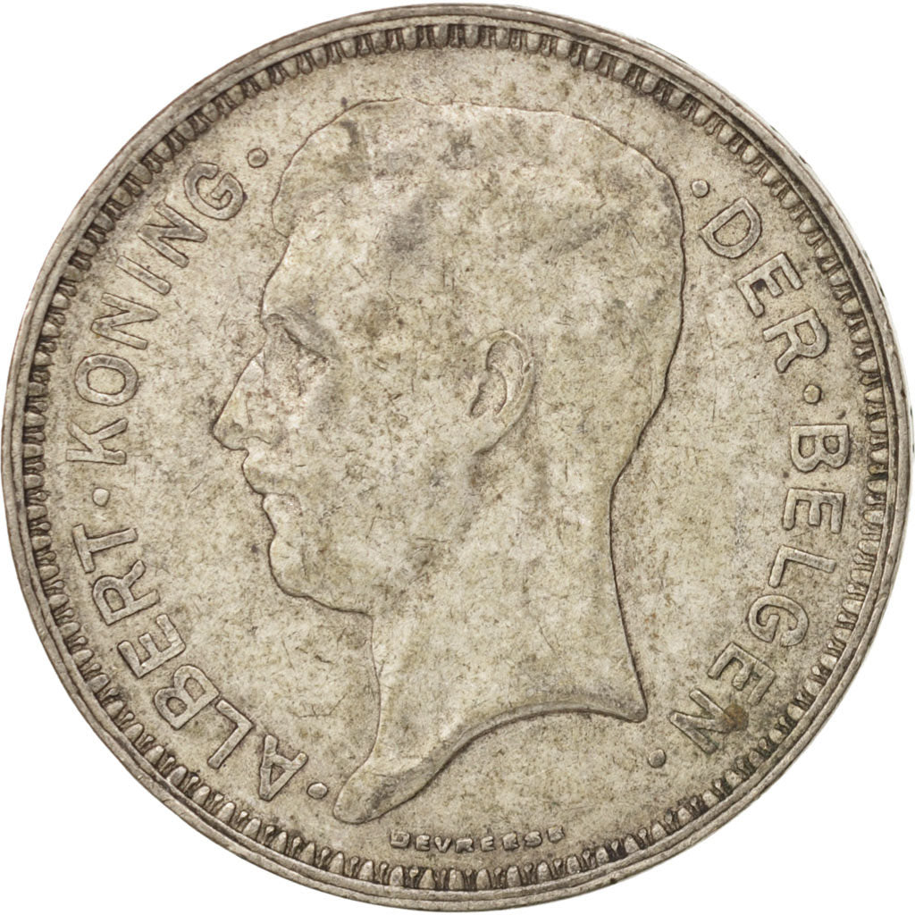 Coin, Belgium, 20 Francs, 20 Frank, 1934, EF(40-45), Silver, KM:104.1