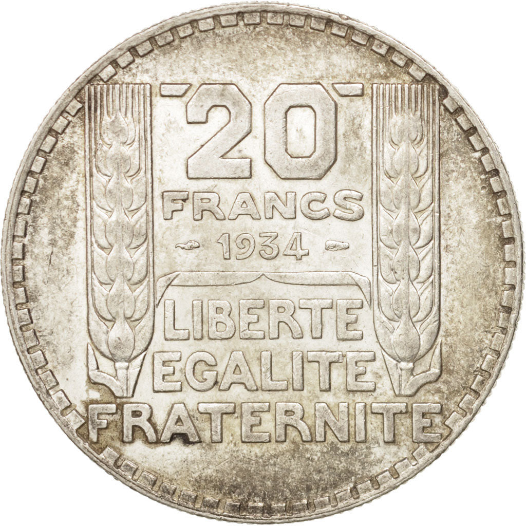 Coin, France, Turin, 20 Francs, 1934, Paris, AU(55-58), Silver, KM:879