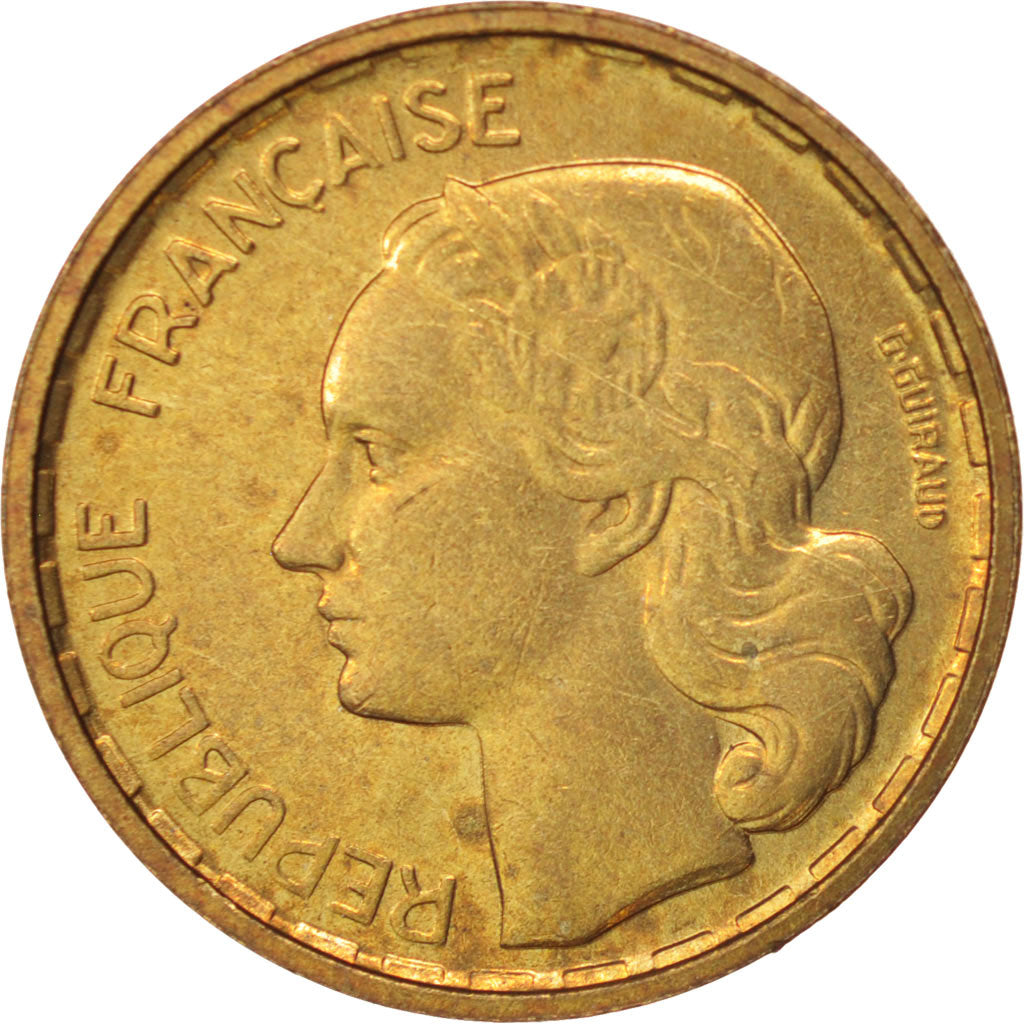 Moneta, Francia, Guiraud, 10 Francs, 1951, Paris, SPL-, Alluminio-bronzo