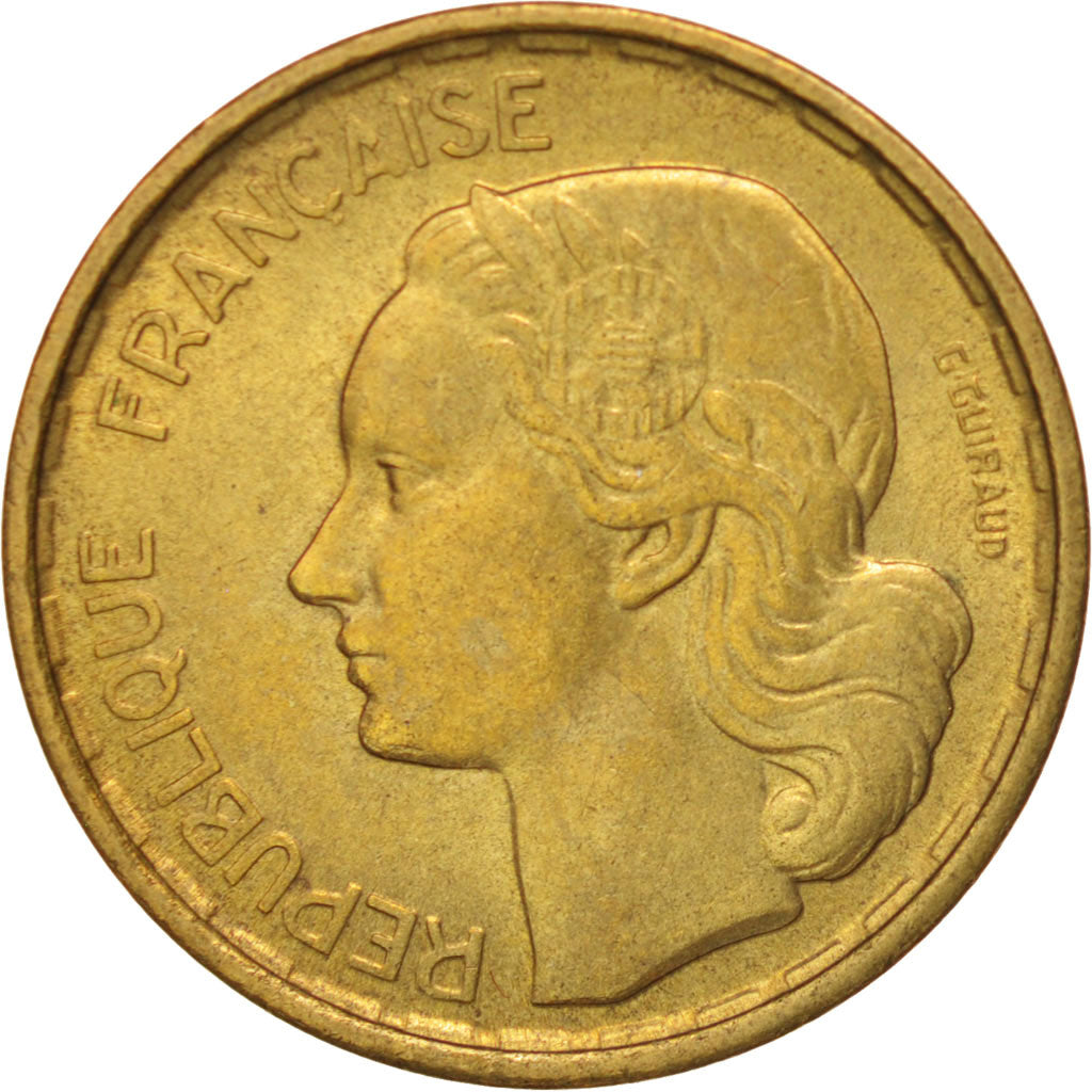 Moneda, Francia, Guiraud, 10 Francs, 1951, Beaumont-le-Roger, EBC, Aluminio -