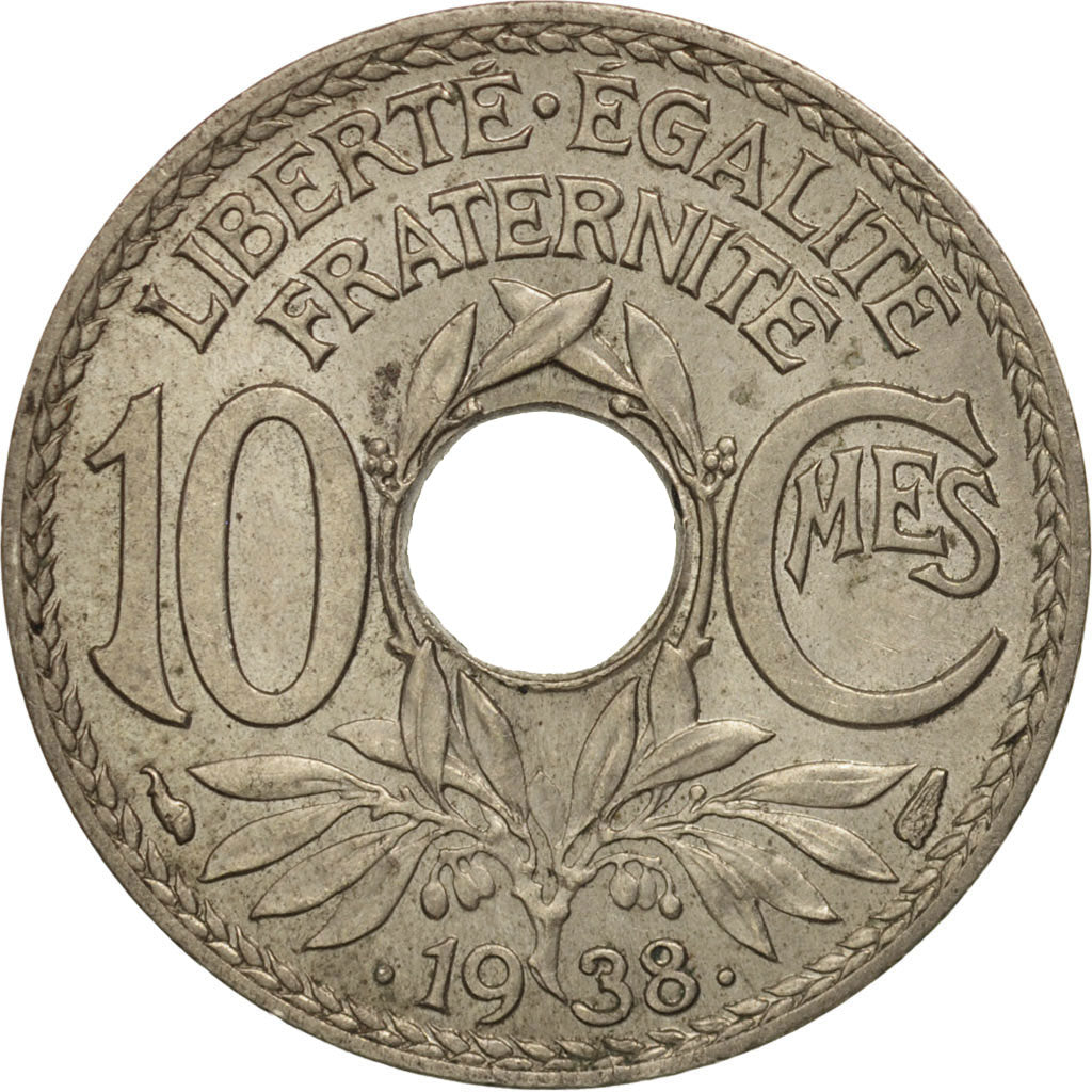 Coin, France, Lindauer, 10 Centimes, 1938, Paris, AU(55-58), Nickel-Bronze