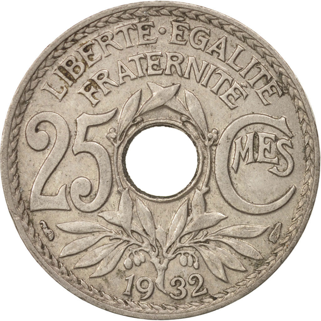 Coin, France, Lindauer, 25 Centimes, 1932, AU(50-53), Copper-nickel, KM:867a