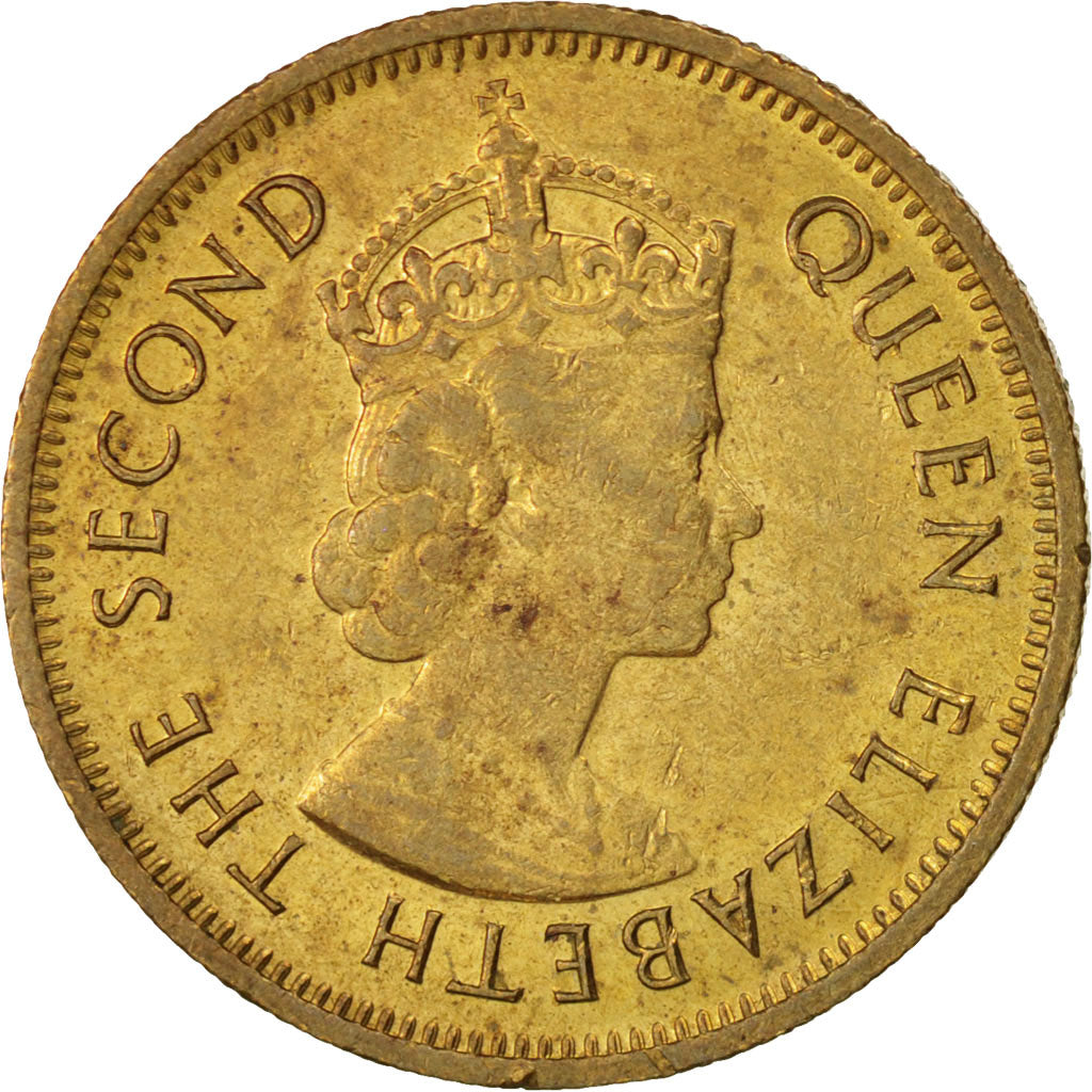 Munten, Hong Kong, Elizabeth II, 10 Cents, 1975, PR, Nickel-brass, KM:28.3