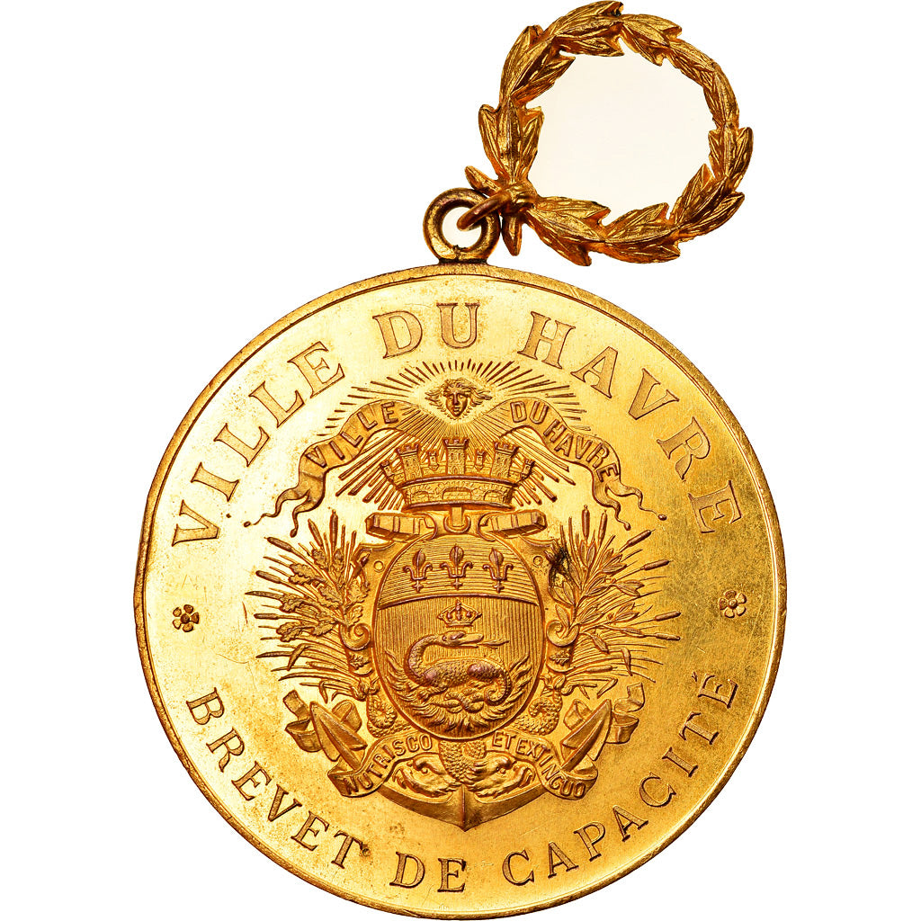 France, Médaille, Enseignement, Ville du Havre, Brevet de Capacité, 1899