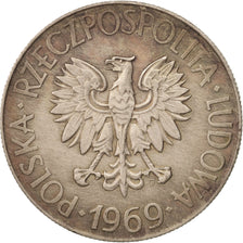 Moneda, Polonia, 10 Zlotych, 1969, Warsaw, EBC+, Cobre - níquel, KM:50a