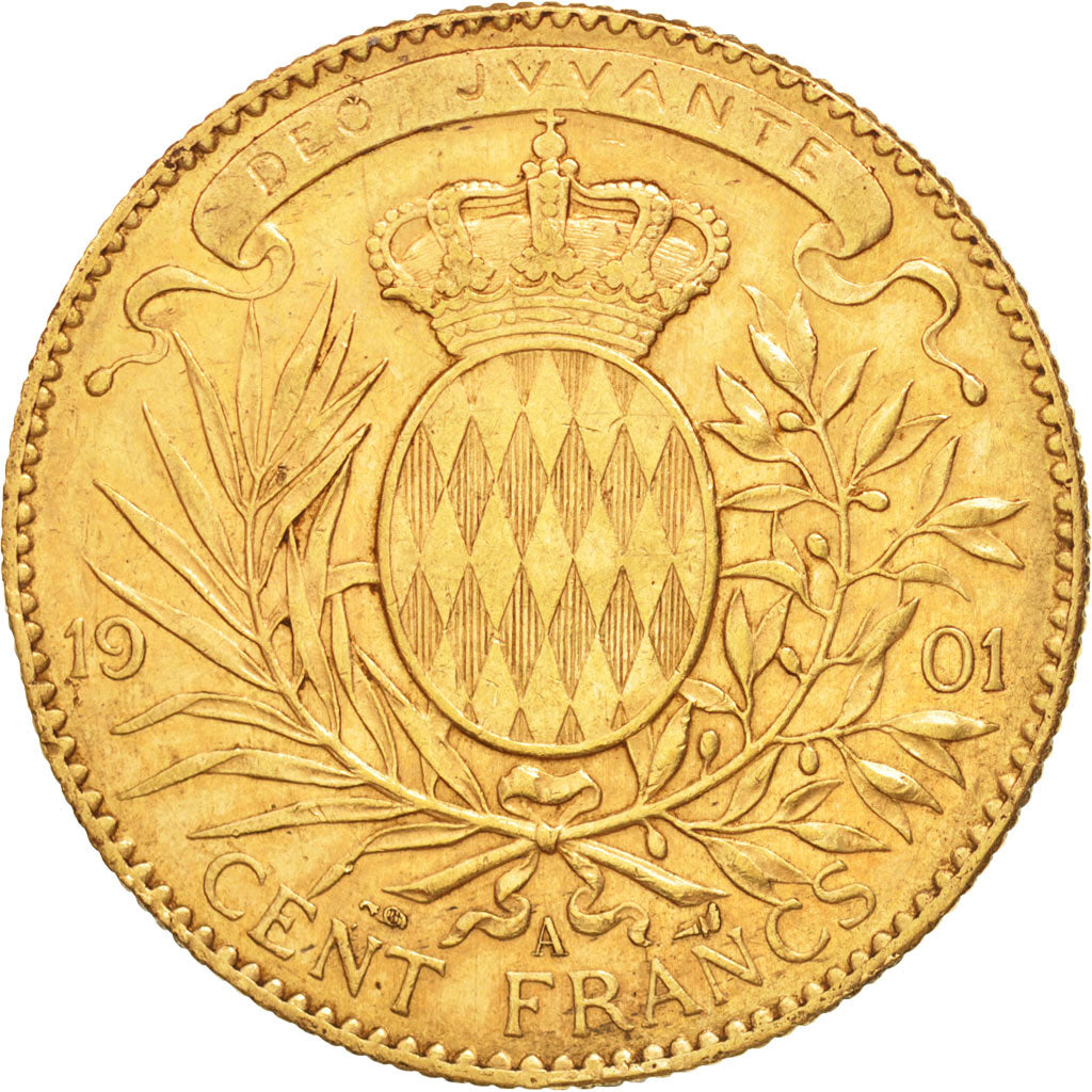 Münze, Monaco, Albert I, 100 Francs, Cent, 1901, Paris, SS+, Gold, KM:105