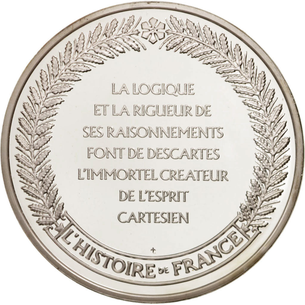 Frankrijk, Medal, Descartes, French Fifth Republic, History, FDC, Zilver