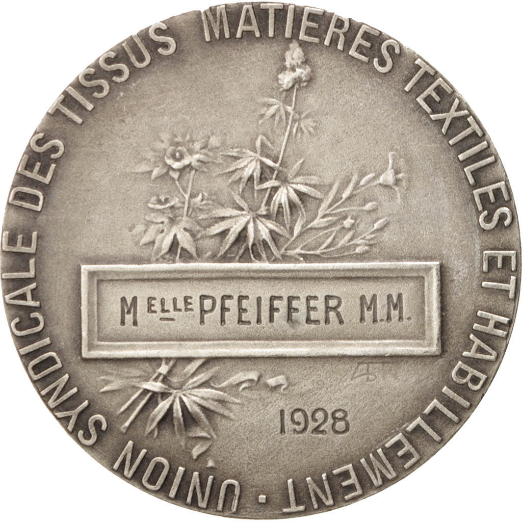 Frankrijk, Medal, Union syndicale des Tissus, matières textiles et habillement