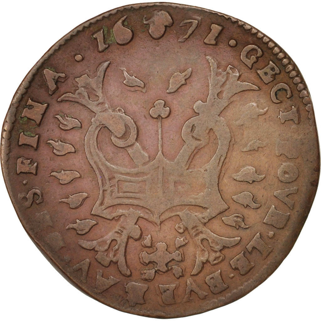 Belgique, Jeton, Spanish Netherlands, Charles II, Bruxelles, Bureau des