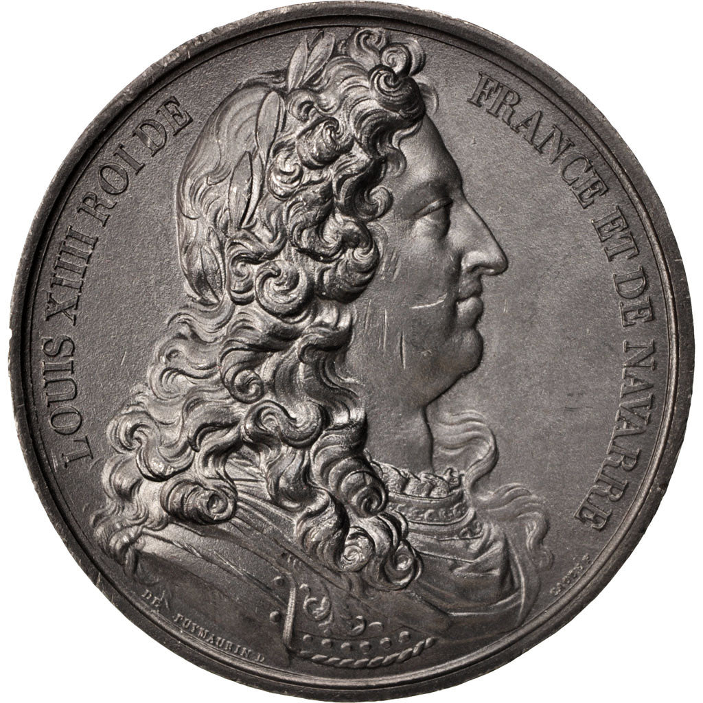 Frankrijk, Medal, Les rois de France, Louis XIV, History, De Puymaurin, ZF+, Tin