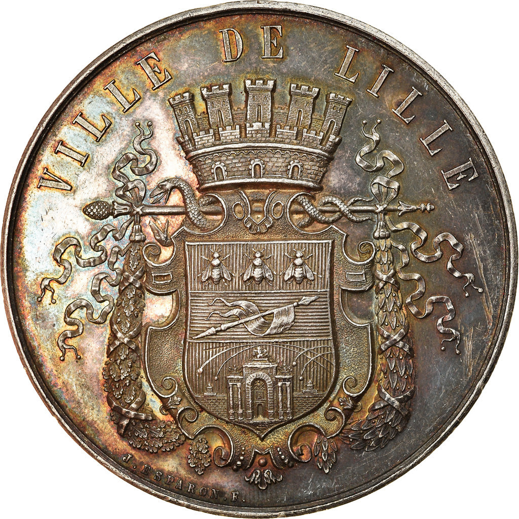 France, Medal, Ville de Lille, Cercle Horticole du Nord, Flora, Esparon