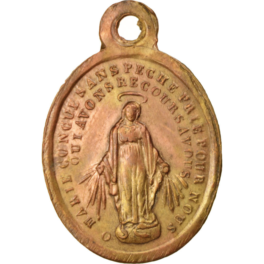 France, Medal, The Virgin, Religions & beliefs, AU(50-53), Copper