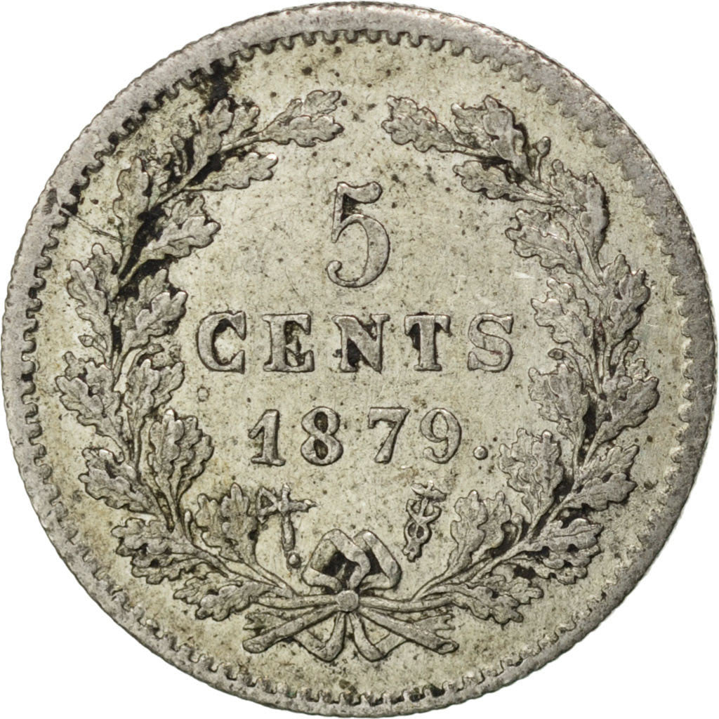 Moneta, Paesi Bassi, William III, 5 Cents, 1879, SPL-, Argento, KM:91