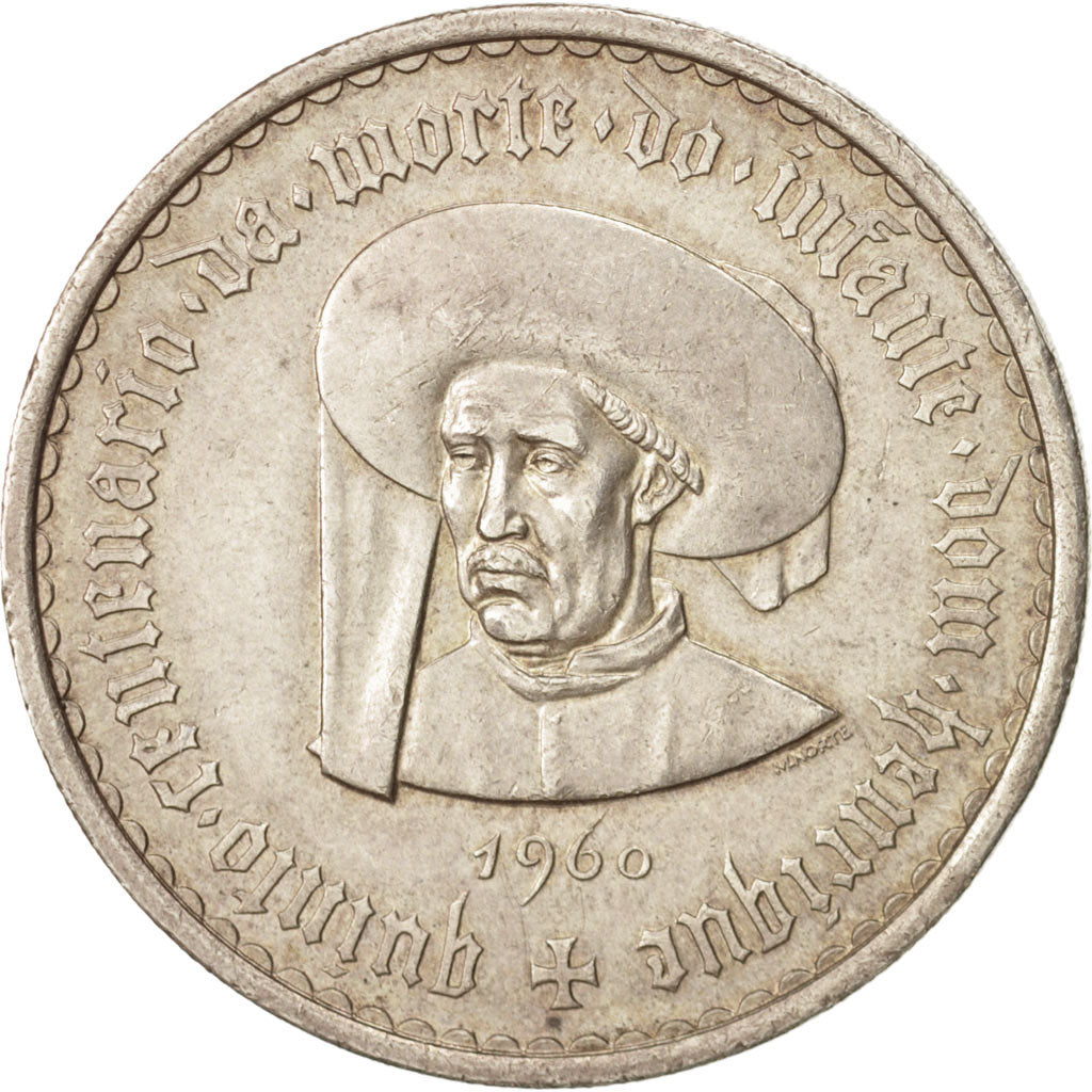 Monnaie, Portugal, 20 Escudos, 1960, Lisbonne, SUP, Argent, KM:589