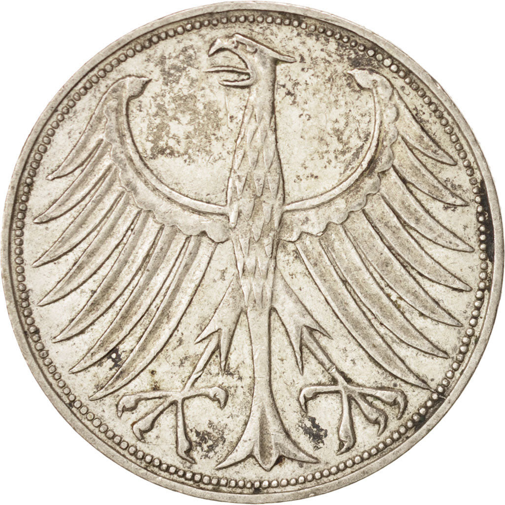 Moneta, GERMANIA - REPUBBLICA FEDERALE, 5 Mark, 1951, BB, Argento, KM:112.1