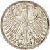 Moneta, GERMANIA - REPUBBLICA FEDERALE, 5 Mark, 1951, BB, Argento, KM:112.1