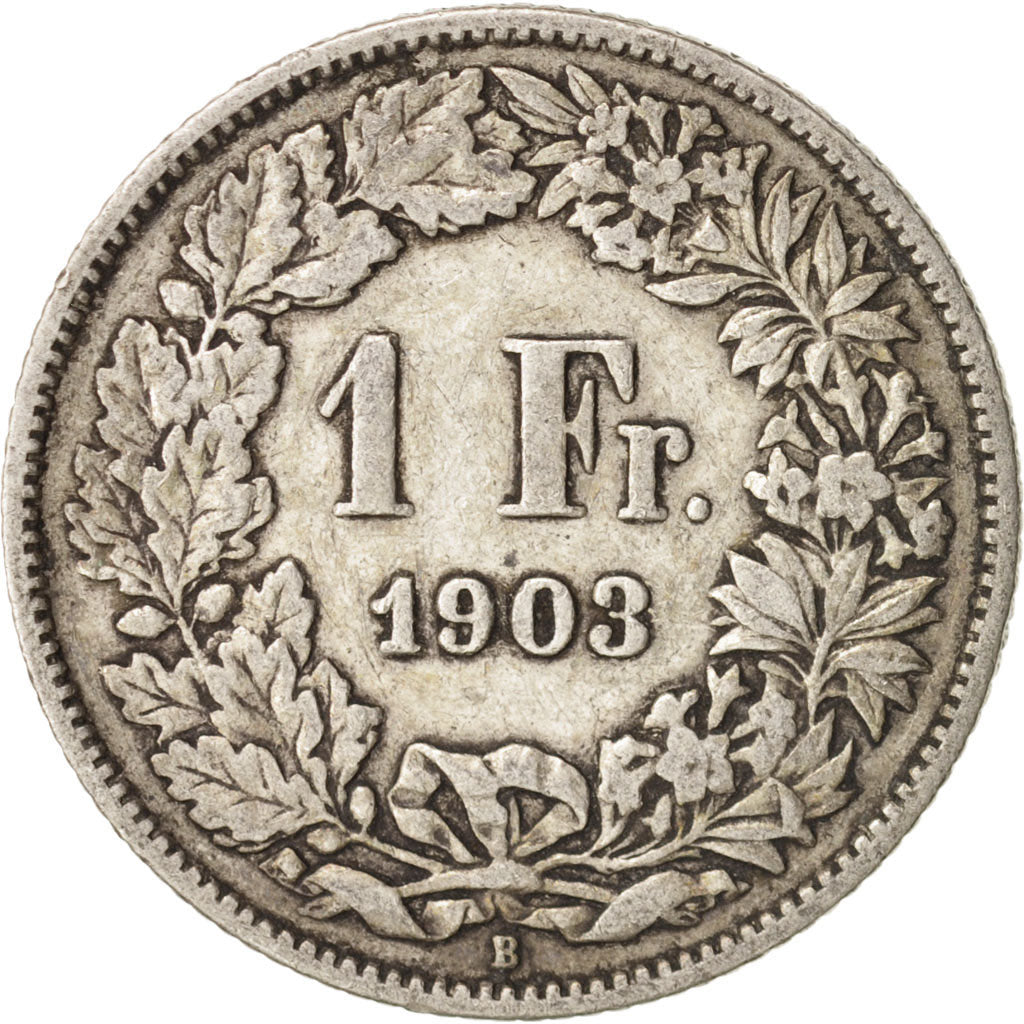 Munten, Zwitserland, Franc, 1903, Bern, FR+, Zilver, KM:24