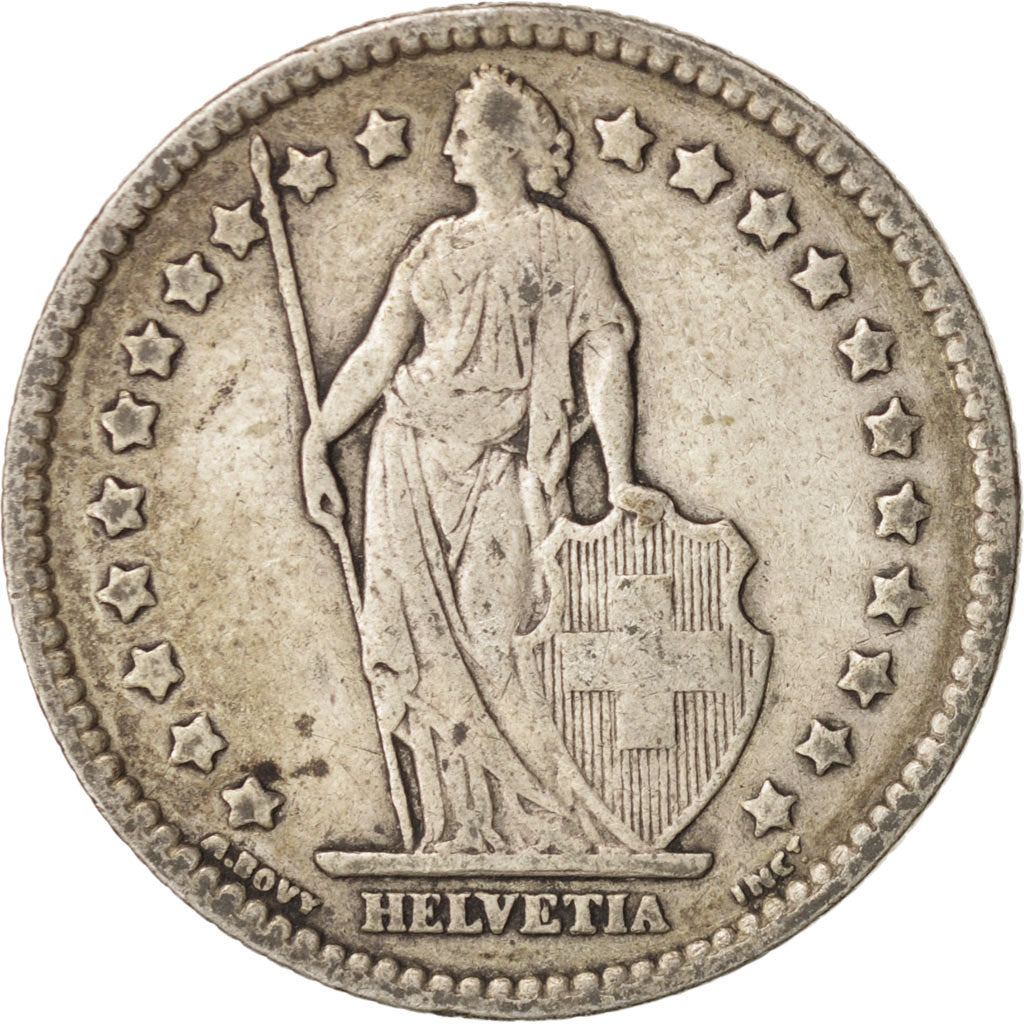 Munten, Zwitserland, Franc, 1909, Bern, FR+, Zilver, KM:24