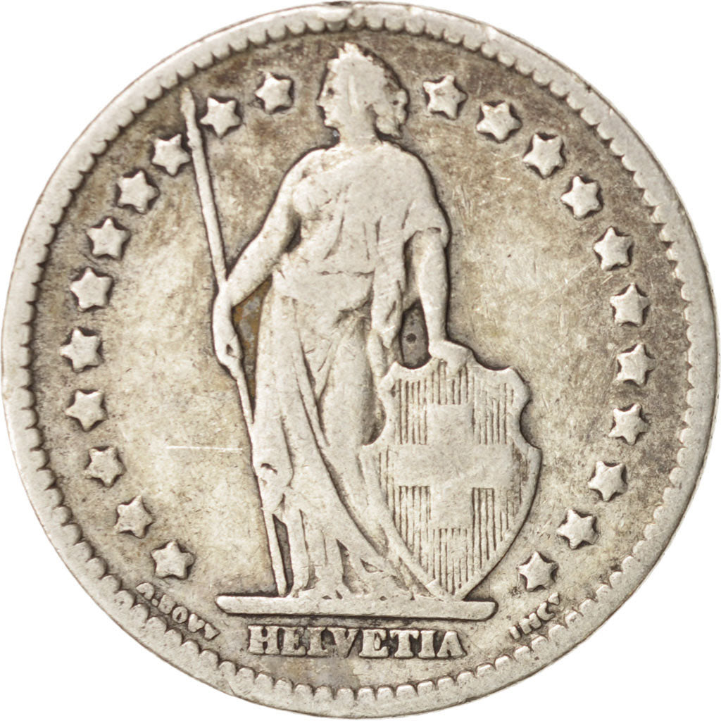 Moneta, Svizzera, Franc, 1914, Bern, B+, Argento, KM:24