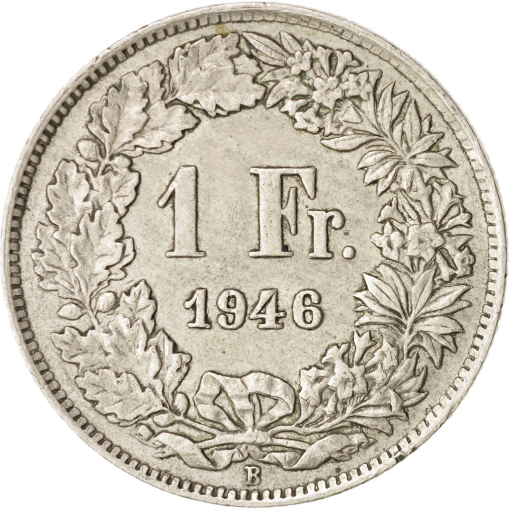 Münze, Schweiz, Franc, 1946, Bern, SS+, Silber, KM:24