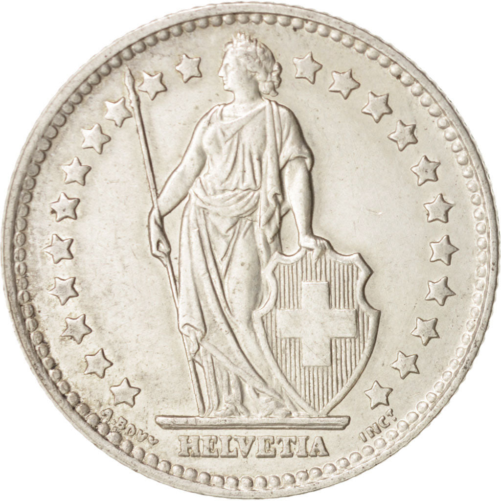 Münze, Schweiz, Franc, 1958, Bern, SS+, Silber, KM:24