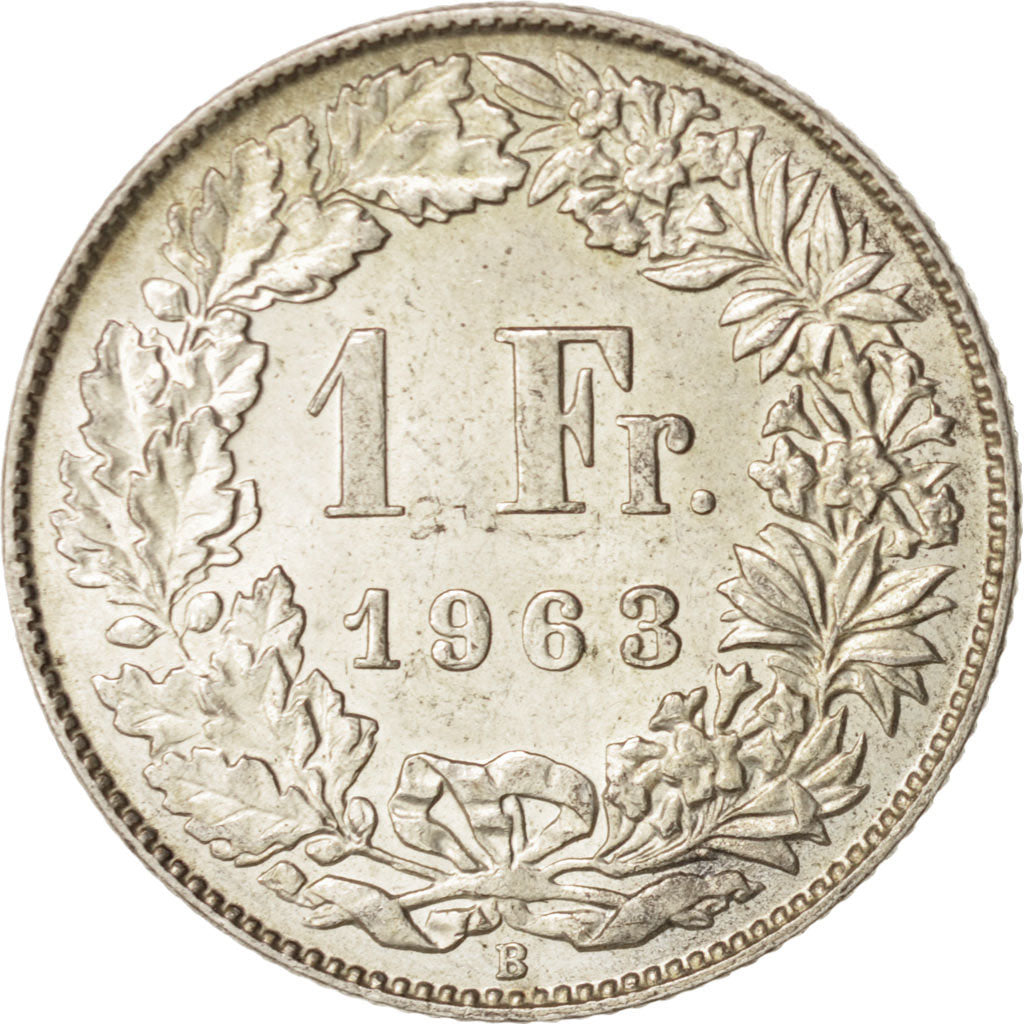 Moneda, Suiza, Franc, 1963, Bern, SC, Plata, KM:24