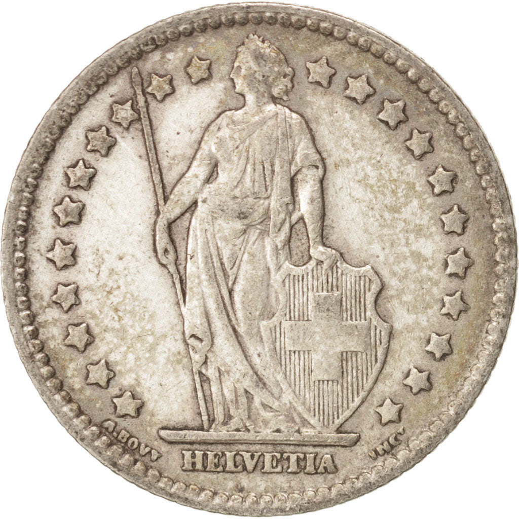 Moneta, Svizzera, Franc, 1921, Bern, BB+, Argento, KM:24