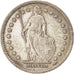 Moneta, Svizzera, Franc, 1921, Bern, BB+, Argento, KM:24
