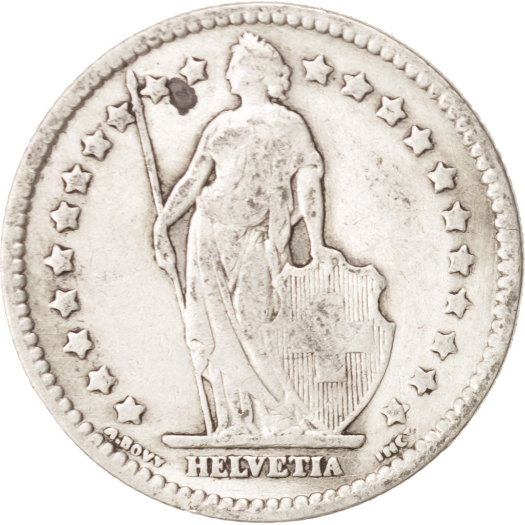 Munten, Zwitserland, Franc, 1914, Bern, FR+, Zilver, KM:24