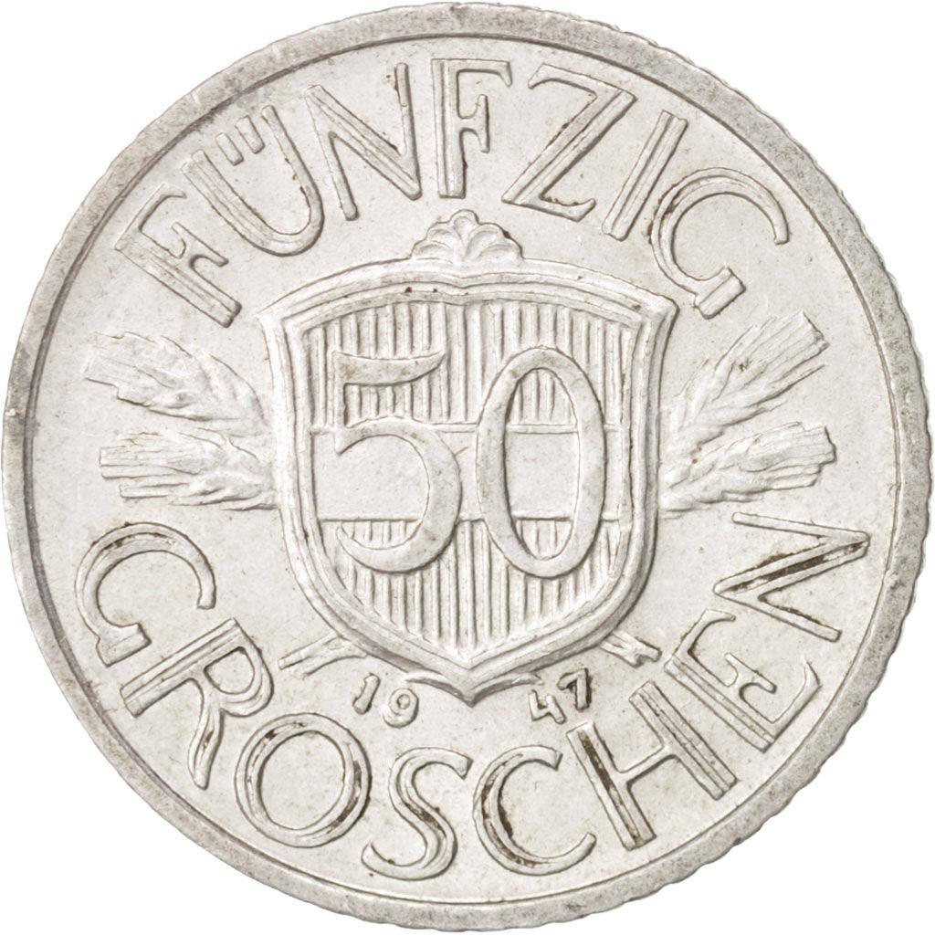 Moneta, Austria, 50 Groschen, 1947, SPL, Alluminio, KM:2870