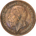 Coin, Great Britain, George V, Farthing, 1932, AU(50-53), Bronze, KM:825