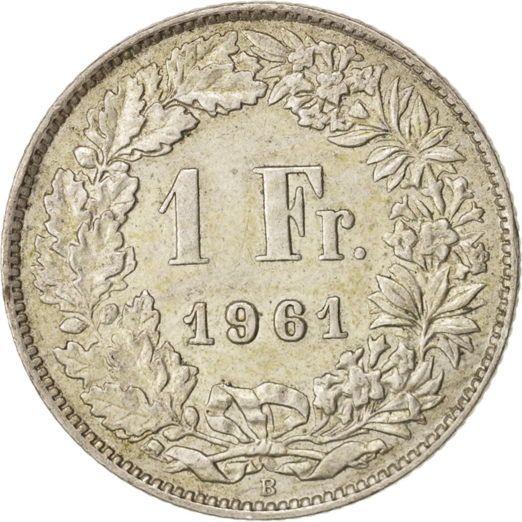 Munten, Zwitserland, Franc, 1961, ZF, Zilver, KM:24