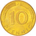 Moneta, GERMANIA - REPUBBLICA FEDERALE, 10 Pfennig, 1990, Hambourg, SPL, Acciaio
