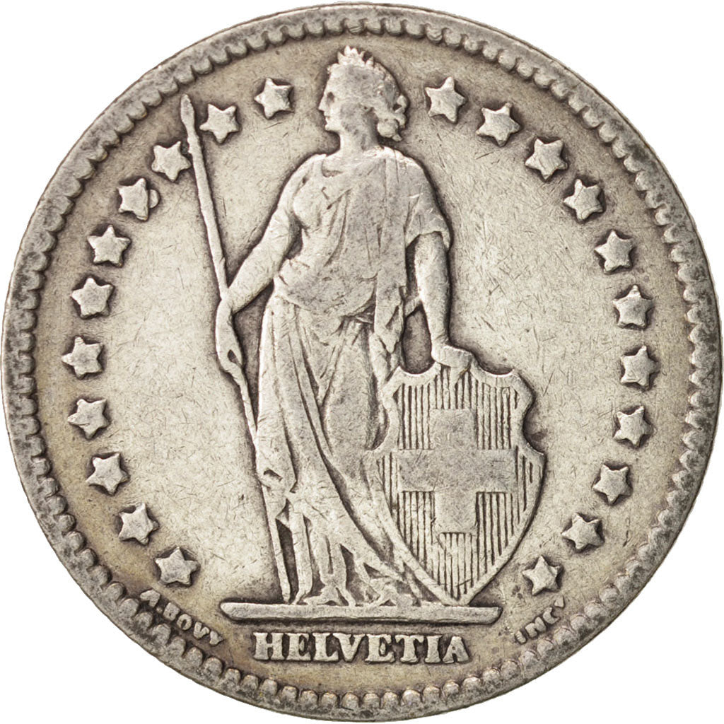 Münze, Schweiz, Franc, 1921, Bern, S+, Silber, KM:24